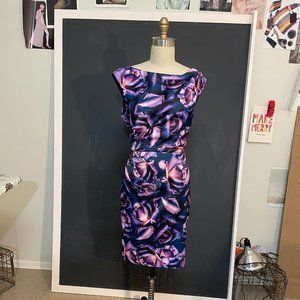 Ivy and Blu Abstract Floral Sheath Dress